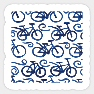 pattern with bicycles Sticker